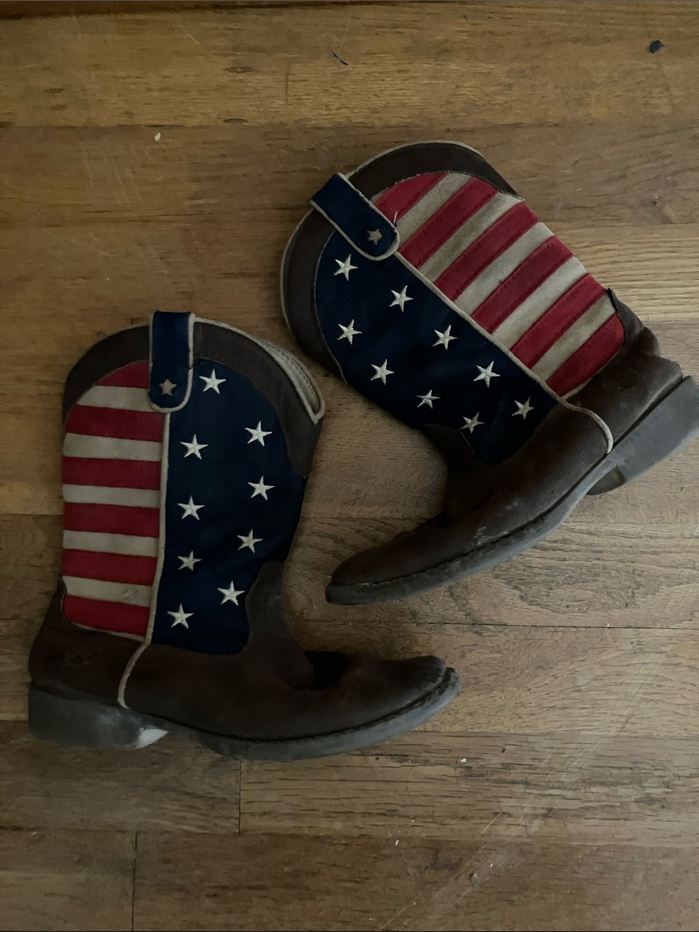 Roper American Flag Cowboy Boots - Red White Blue